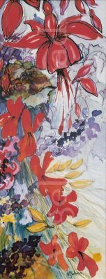 Summer Hanging Basket 1 - Fuschia